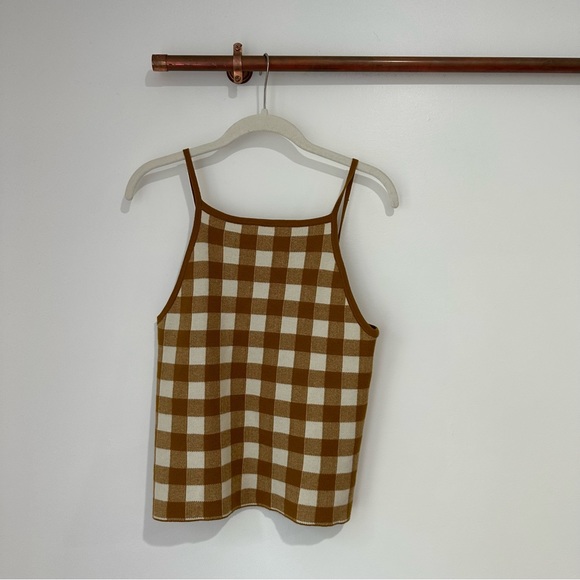 NWT Madewell Gingham Apron Sweater Tank PSL - Picture 2 of 6